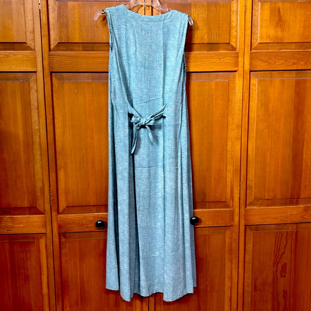 White Rice Green Patterned Maxi Dress - Picture 3 of 4